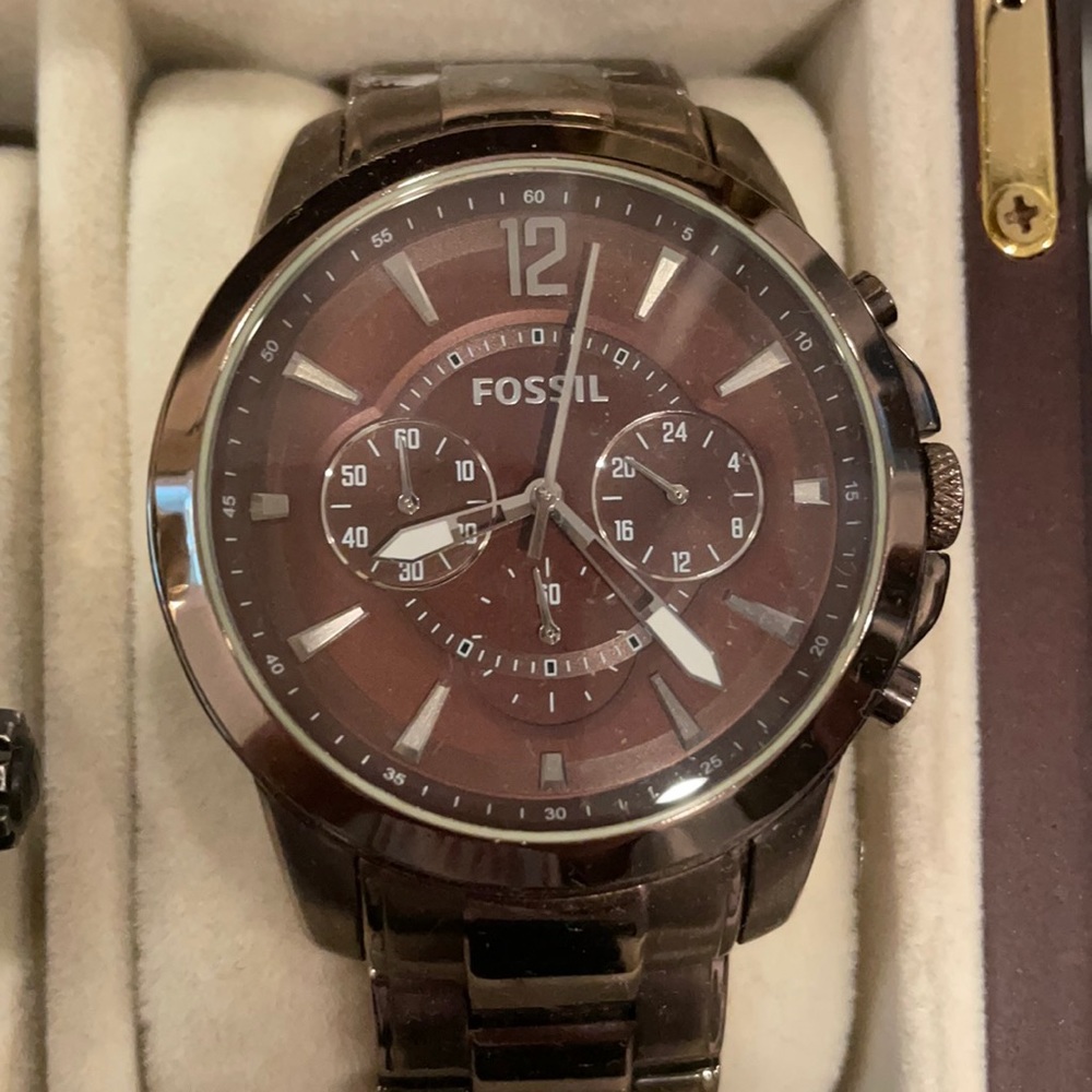 Fossil tinted bronze men’s watch
